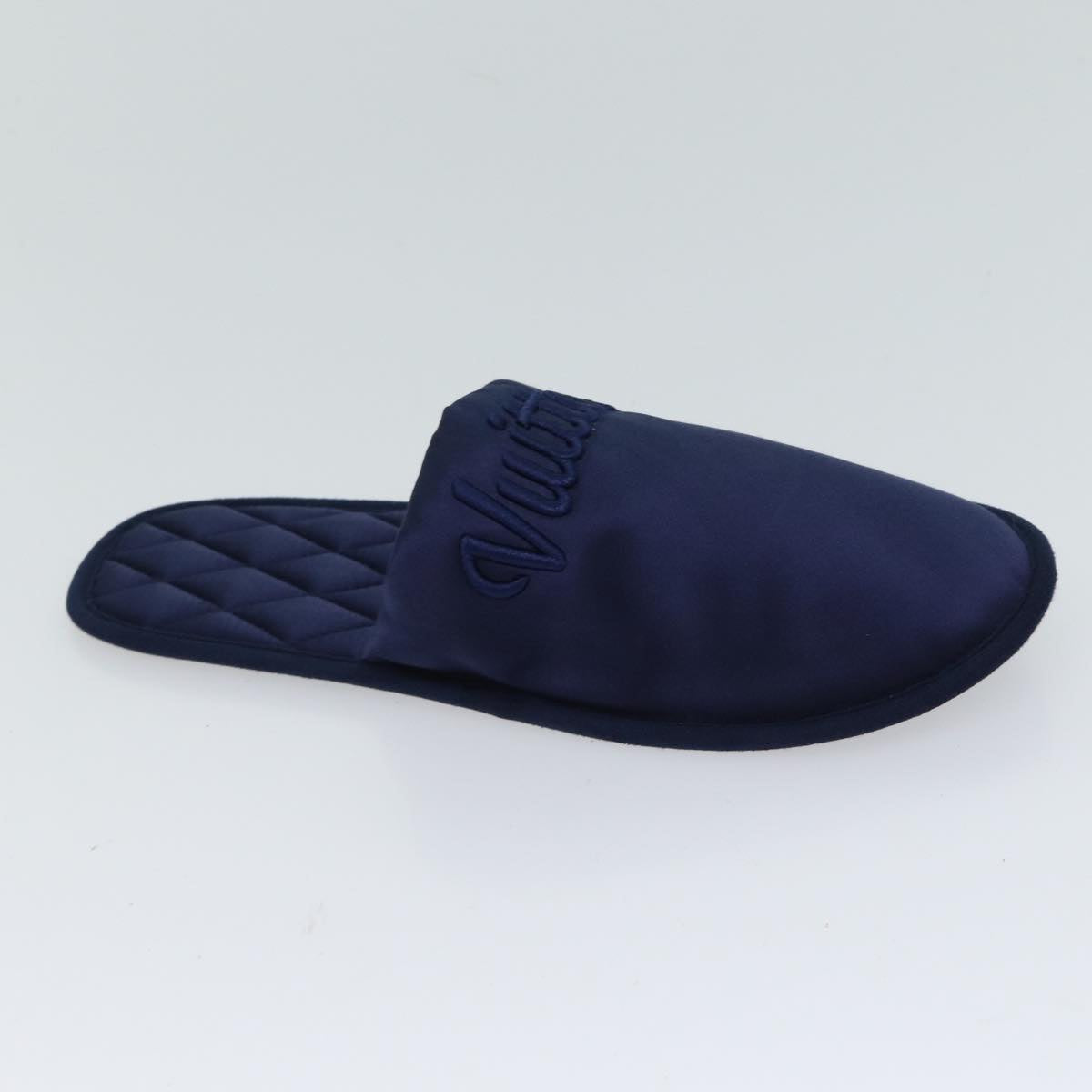 LOUIS VUITTON Slipper shoes Satin 36-37 Navy  70360