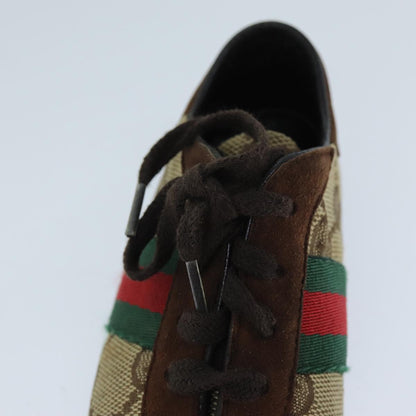 GUCCI GG Canvas Web Sherry Line Baby Shoes Beige Red Green 72077