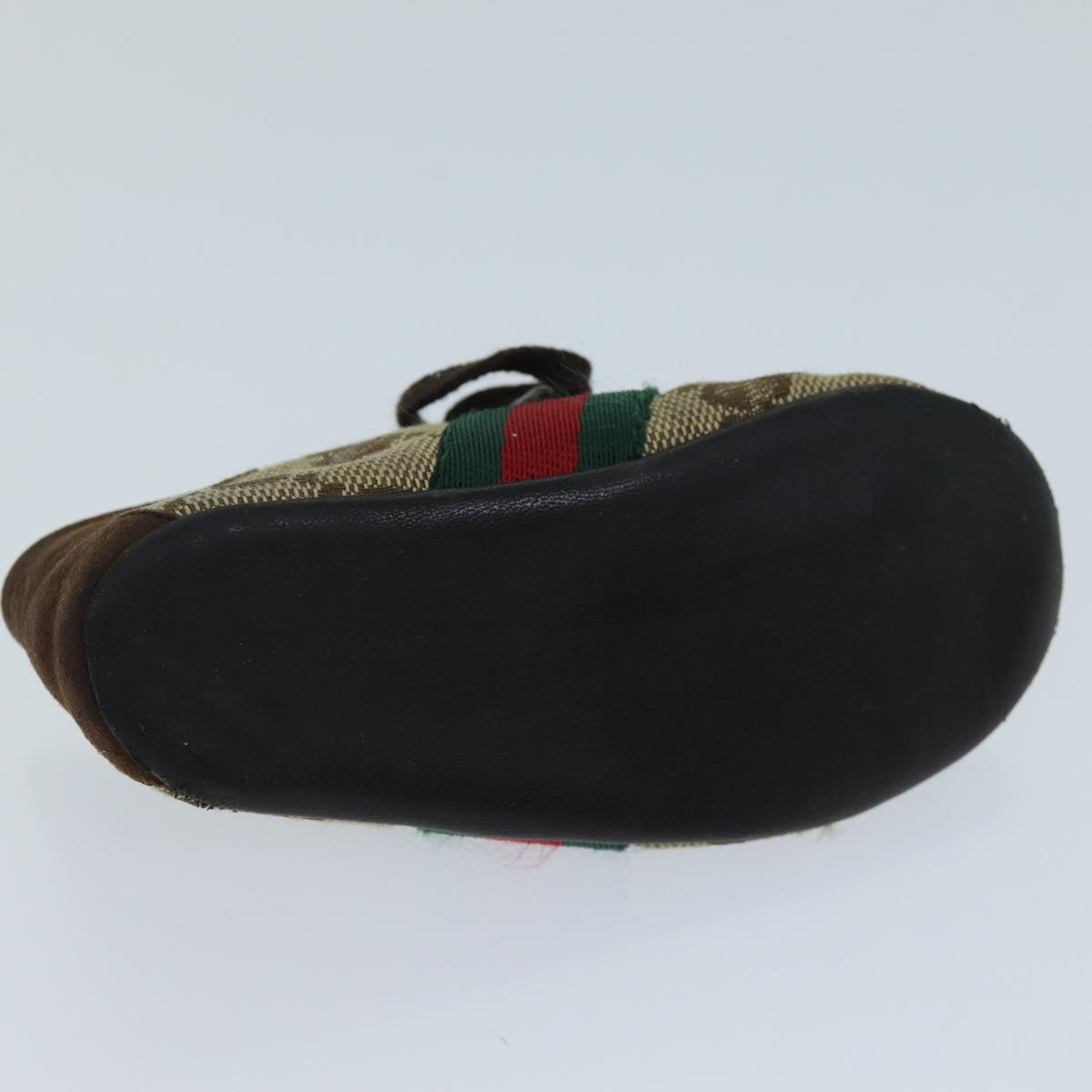 GUCCI GG Canvas Web Sherry Line Baby Shoes Beige Red Green 72077