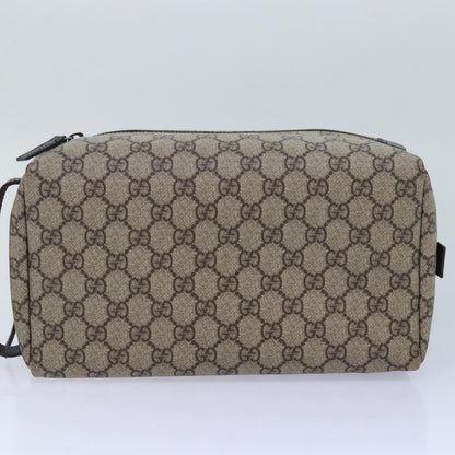 GUCCI GG Supreme Shoes case Pouch PVC Leather Beige 02888 83137