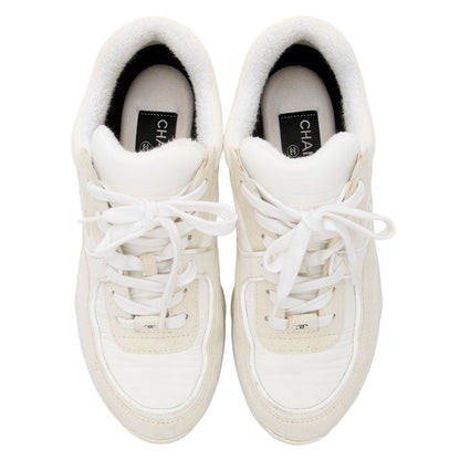 Chanel Suede Calfskin CC Sneakers - Size 7.5 / 37.5 (nLOm4F)