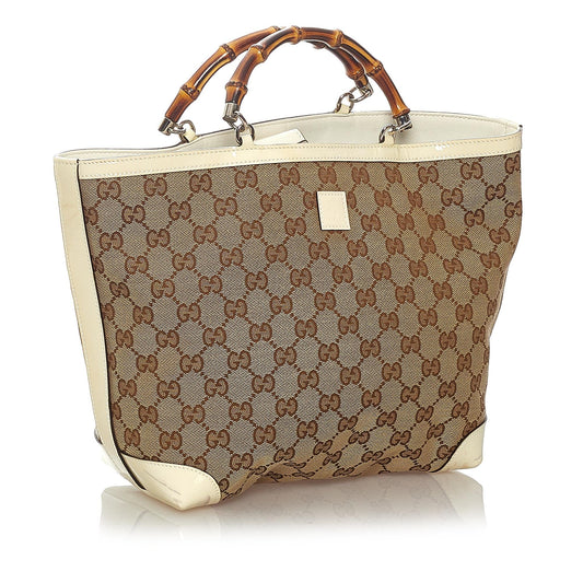 Gucci Bamboo GG Canvas Handbag (27277)