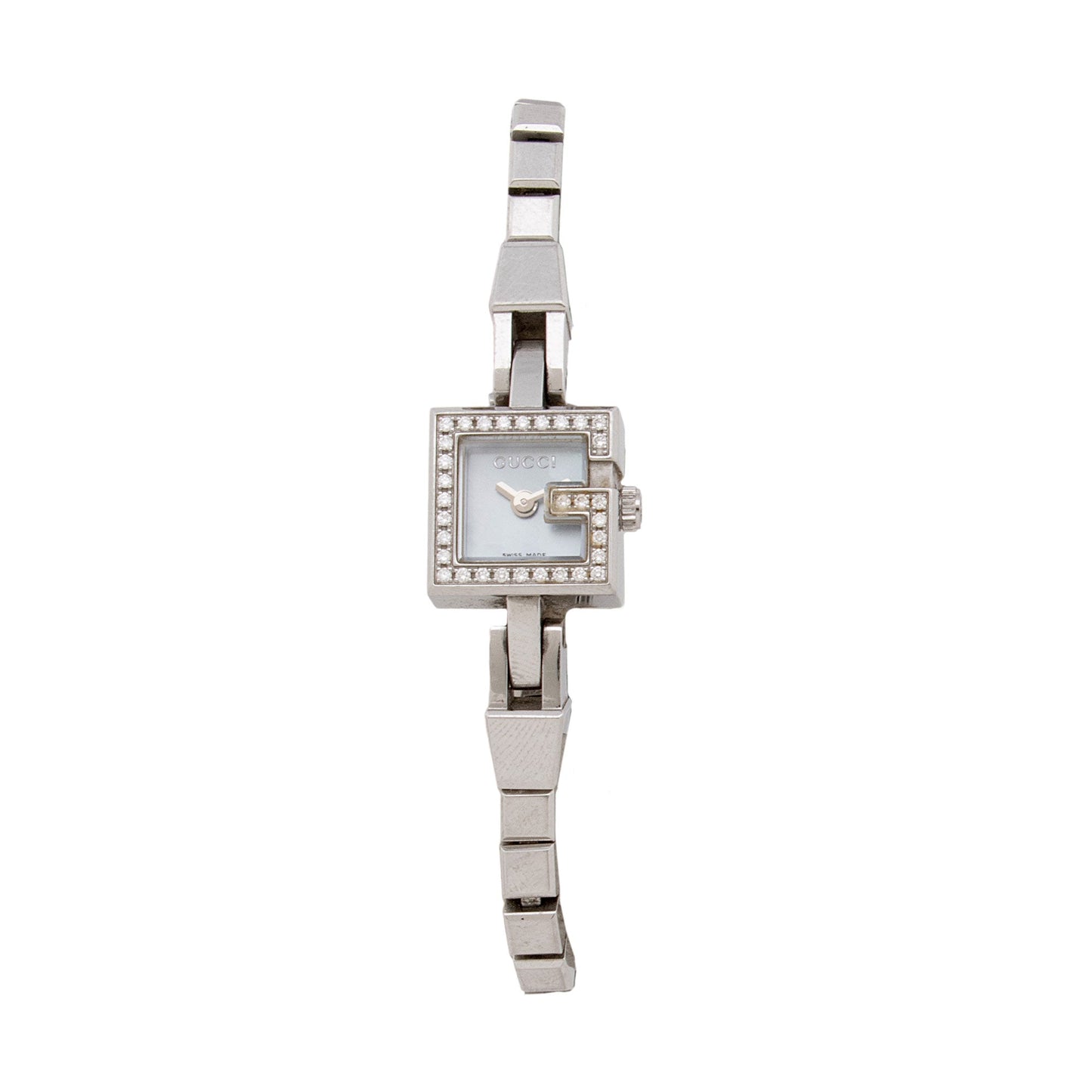 Gucci Stainless Steel Diamond Mini G Watch (SHF-TRmp2M)