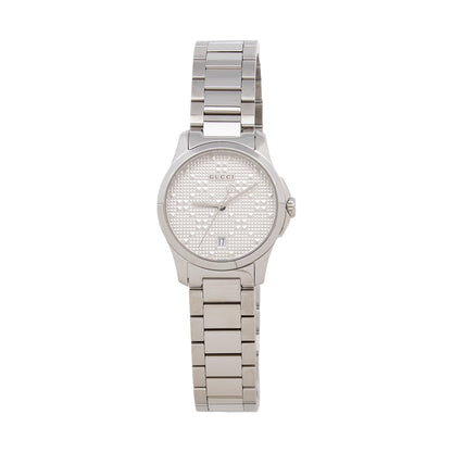 Gucci Stainless Steel Diamante G-Timeless Watch (U0NPIx)