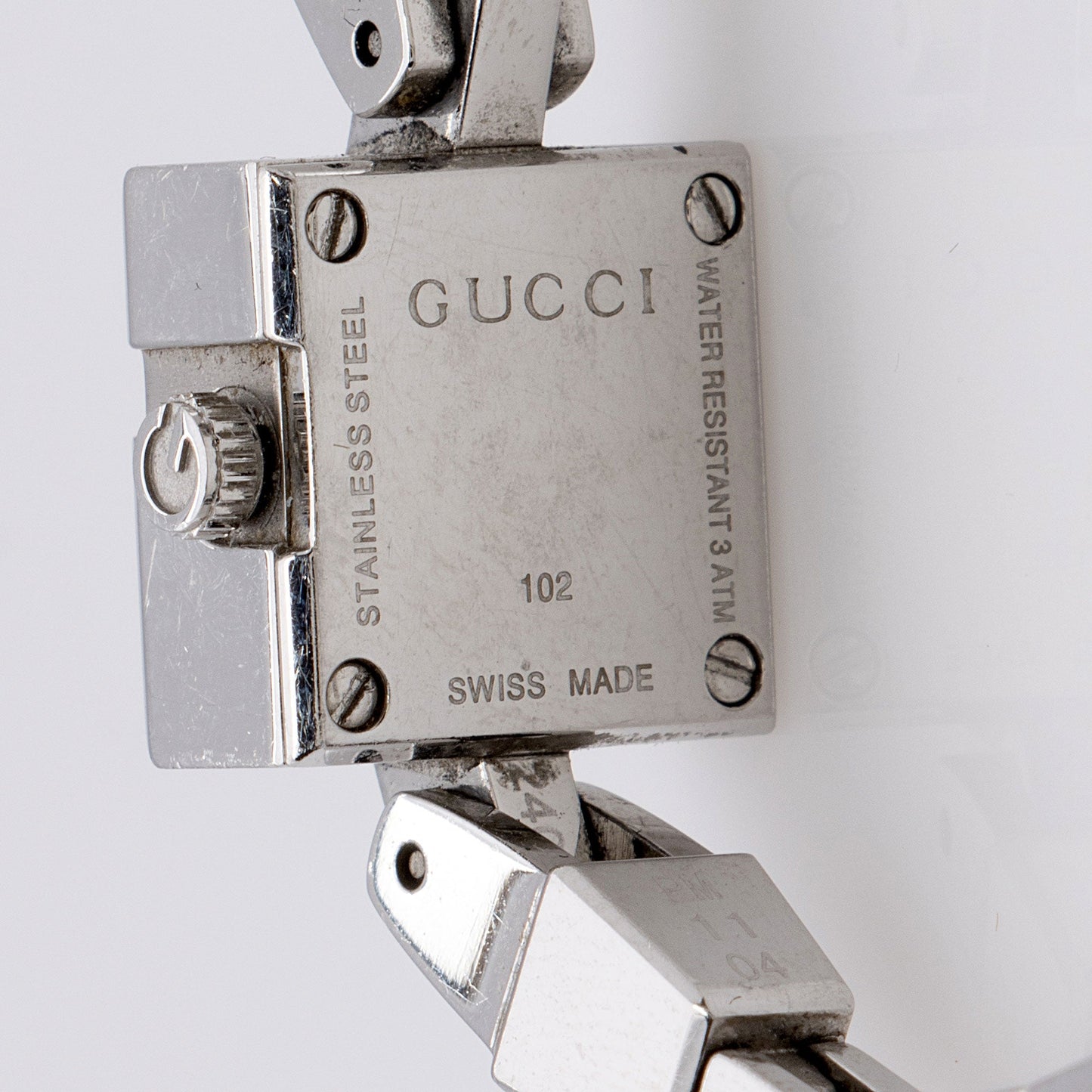 Gucci Stainless Steel Diamond Mini G Watch (SHF-TRmp2M)