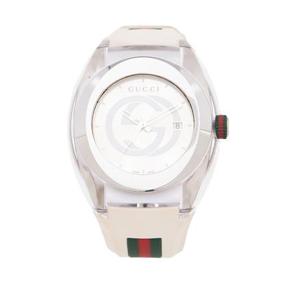 Gucci Stainless Steel Rubber GG Sync Watch (XOGJe6)