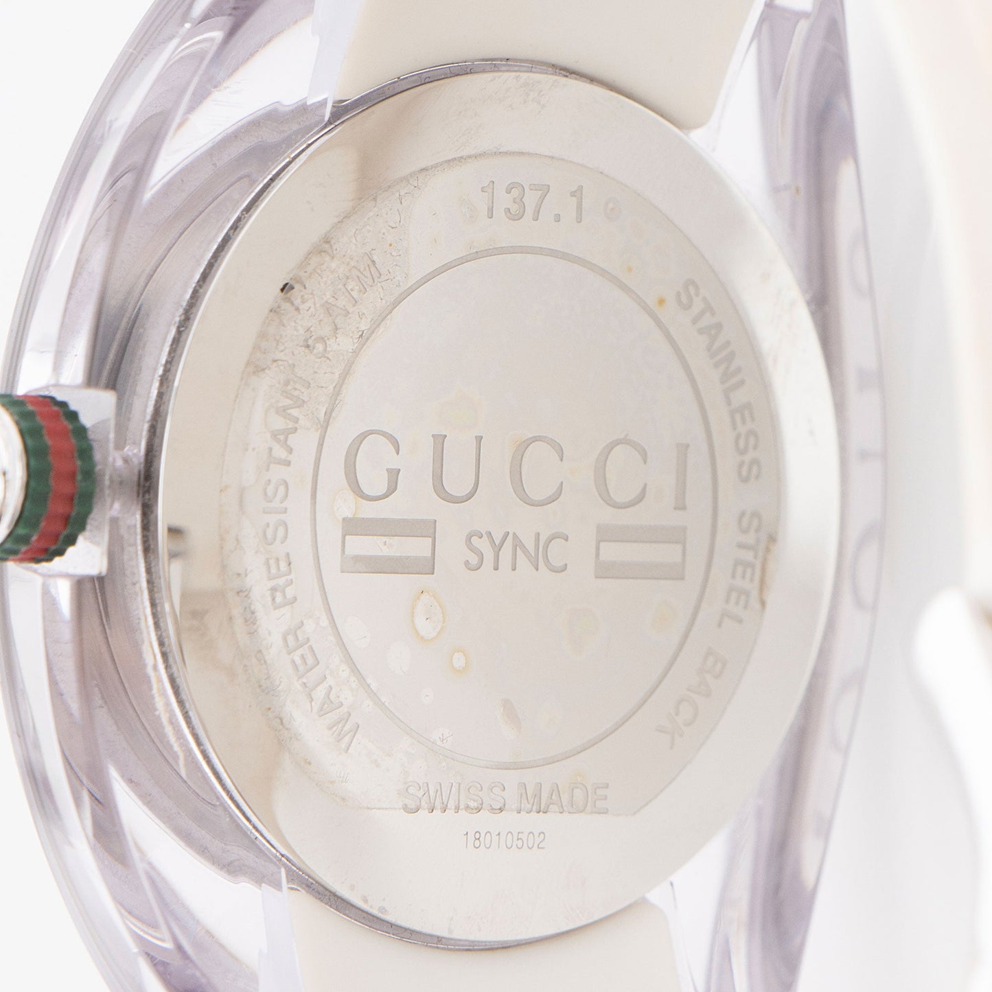 Gucci Stainless Steel Rubber GG Sync Watch (XOGJe6)