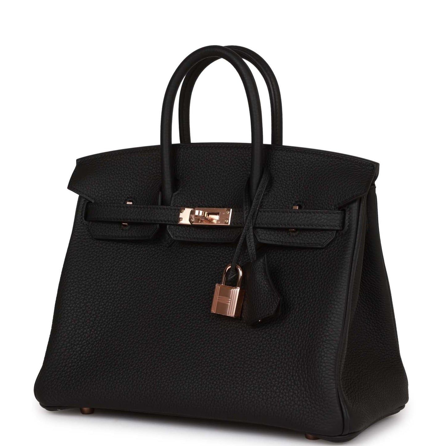 Hermes Birkin 25 Black Togo Rose Gold Hardware