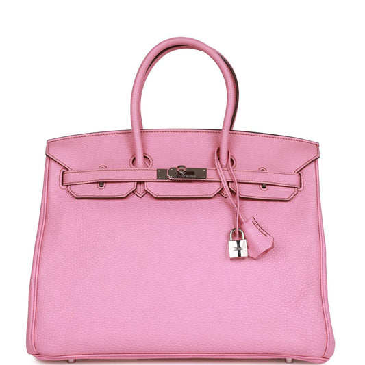 Top Quality Hermes Birkin 35 Bubblegum Togo Palladium Hardware