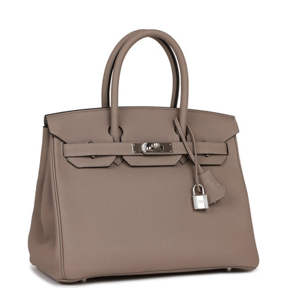 Top Quality Hermes Birkin 30 Gris Asphalte Togo Palladium Hardware