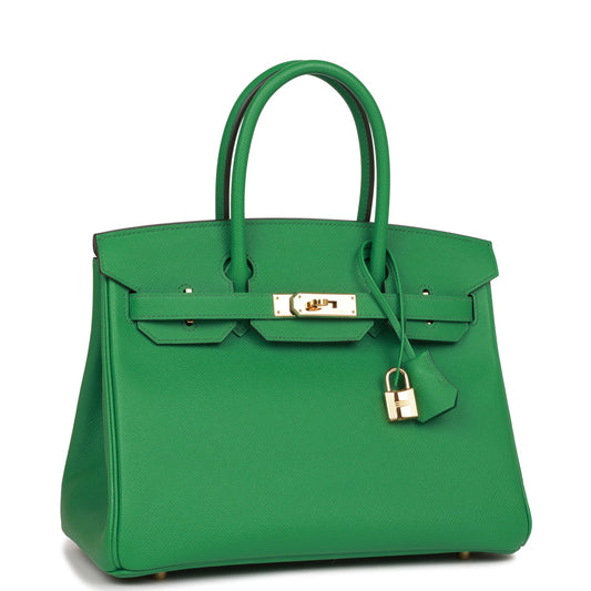 Top Quality Hermes Birkin 30 Cactus Epsom Gold Hardware