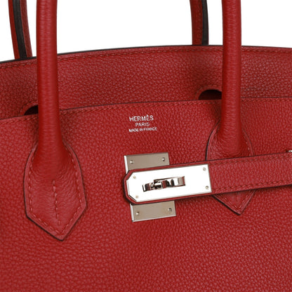 Top Quality Hermes Birkin 30 Rouge Imperial Togo Palladium Hardware