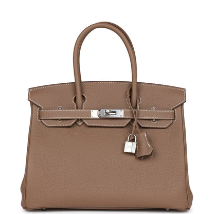 Hermes Birkin 30 Etoupe Togo Palladium Hardware