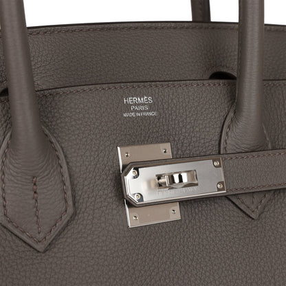 Hermes Birkin 30 Etain Togo Palladium Hardware