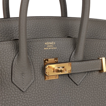 Hermes Birkin 25 Gris Meyer Togo Gold Hardware