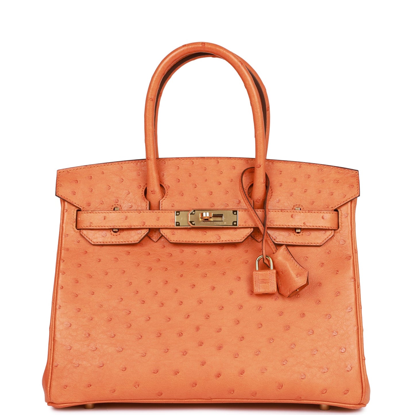 Top Quality Hermes Birkin 30 Abricot Ostrich Gold Hardware