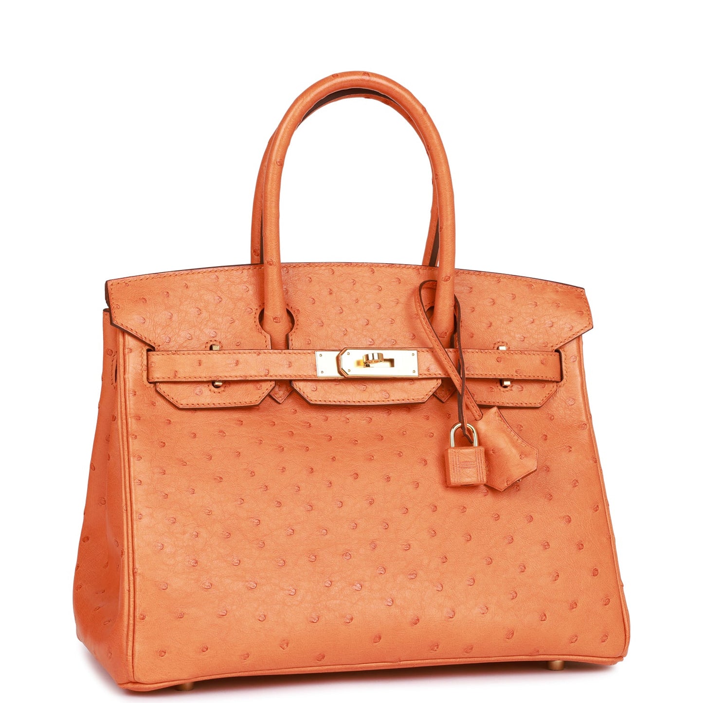 Top Quality Hermes Birkin 30 Abricot Ostrich Gold Hardware