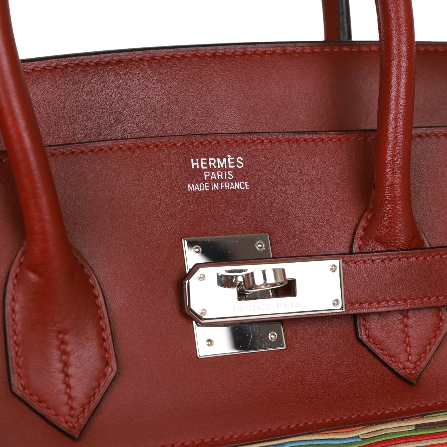 Top Quality Hermes Birkin 35 Vibrato Rouge H Boxcalf Palladium Hardware