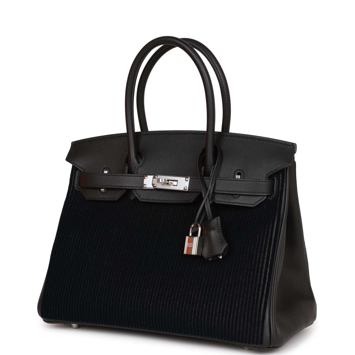 Hermes Birkin 30 Cote-a-Cote Tuffetage and Black Swift Palladium Hardware