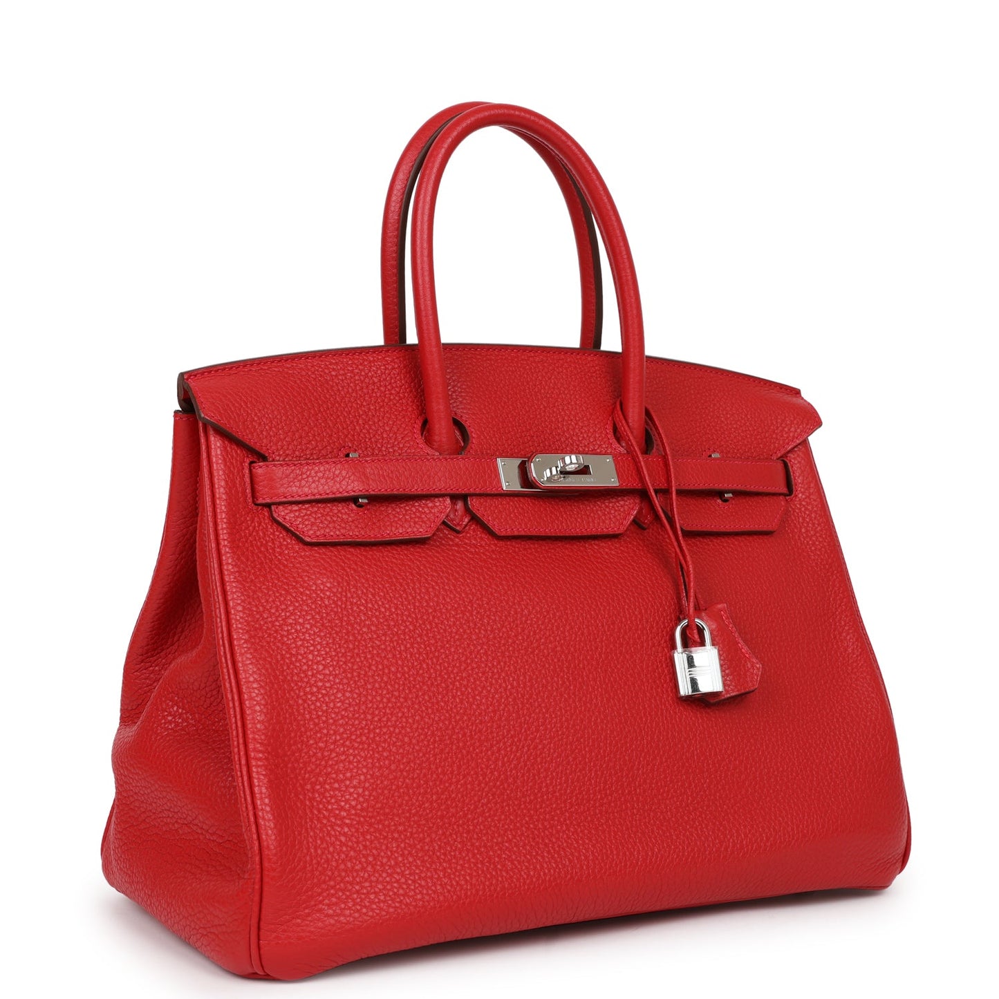 Top Quality Hermes Birkin 35 Rouge Casaque Clemence Palladium Hardware