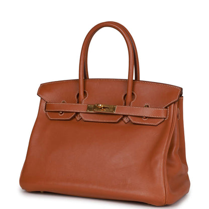 Top Quality Hermes Birkin 30 Fauve Swift Gold Hardware