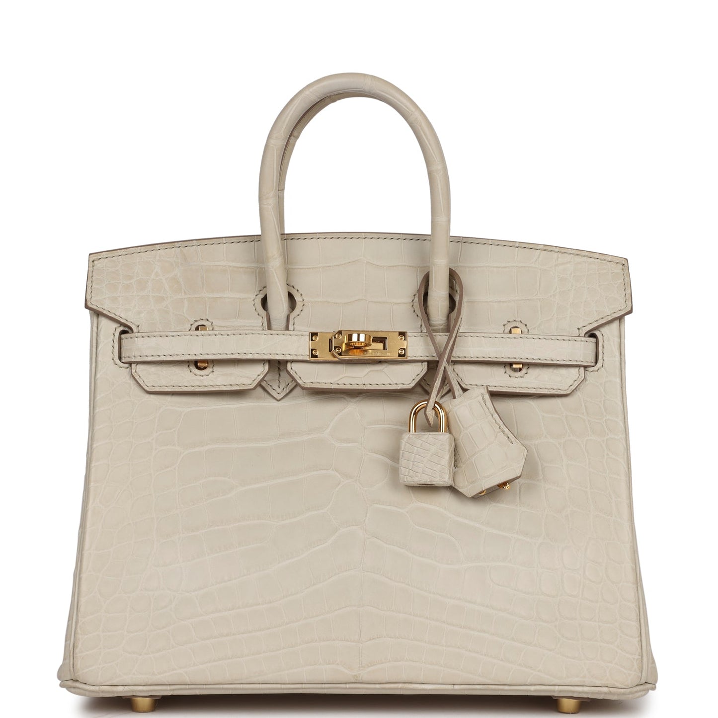 Hermes Birkin 25 Beton Matte Alligator Gold Hardware