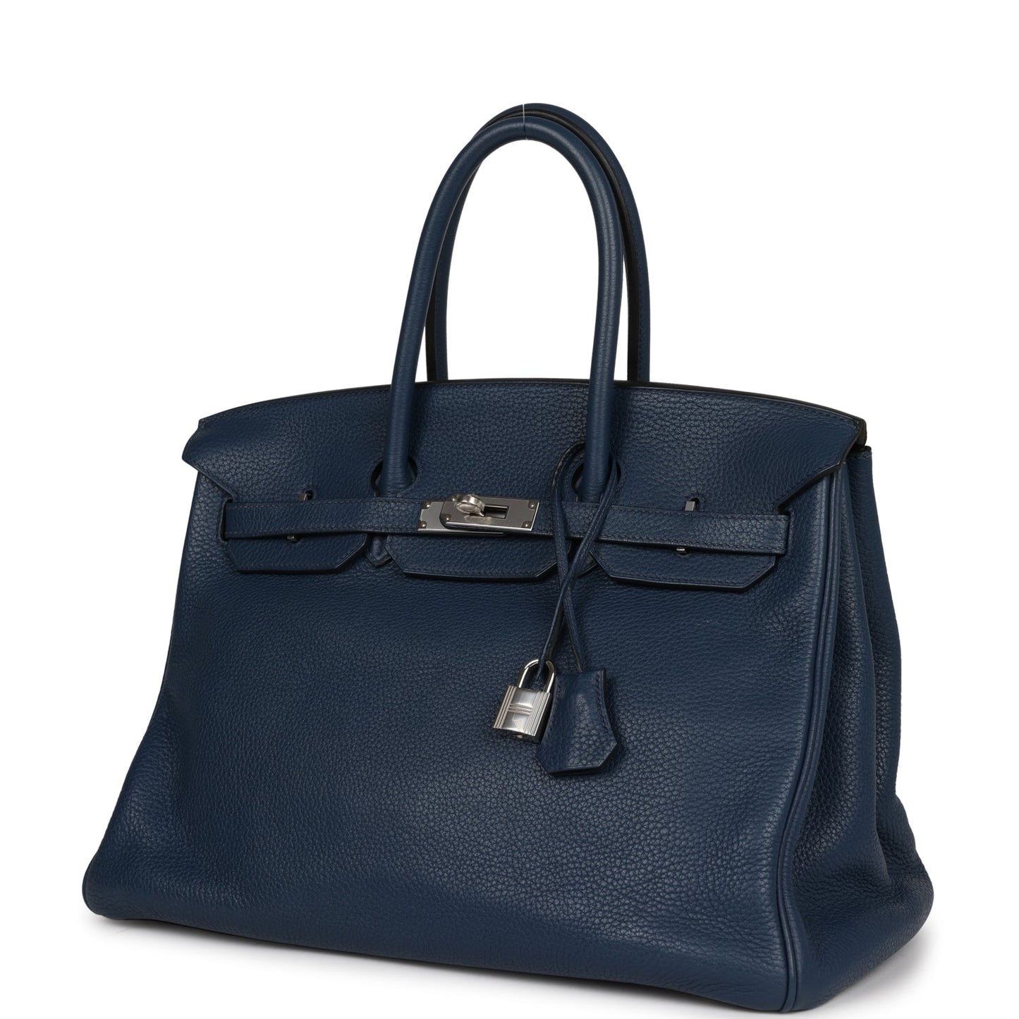 Top Quality Hermes Birkin 35 Bleu De Prusse Clemence Palladium Hardware