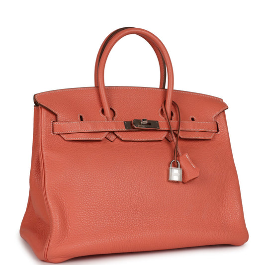 Top Quality Hermes Birkin 35 Crevette Clemence Palladium Hardware