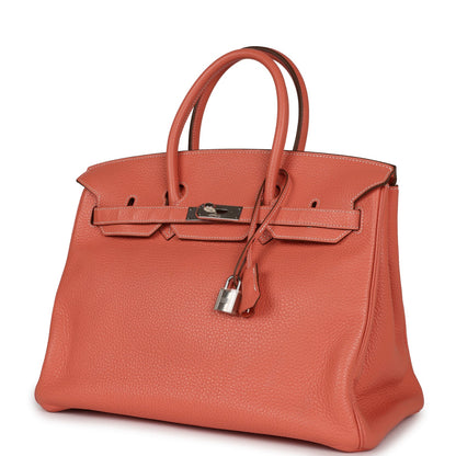 Top Quality Hermes Birkin 35 Crevette Clemence Palladium Hardware