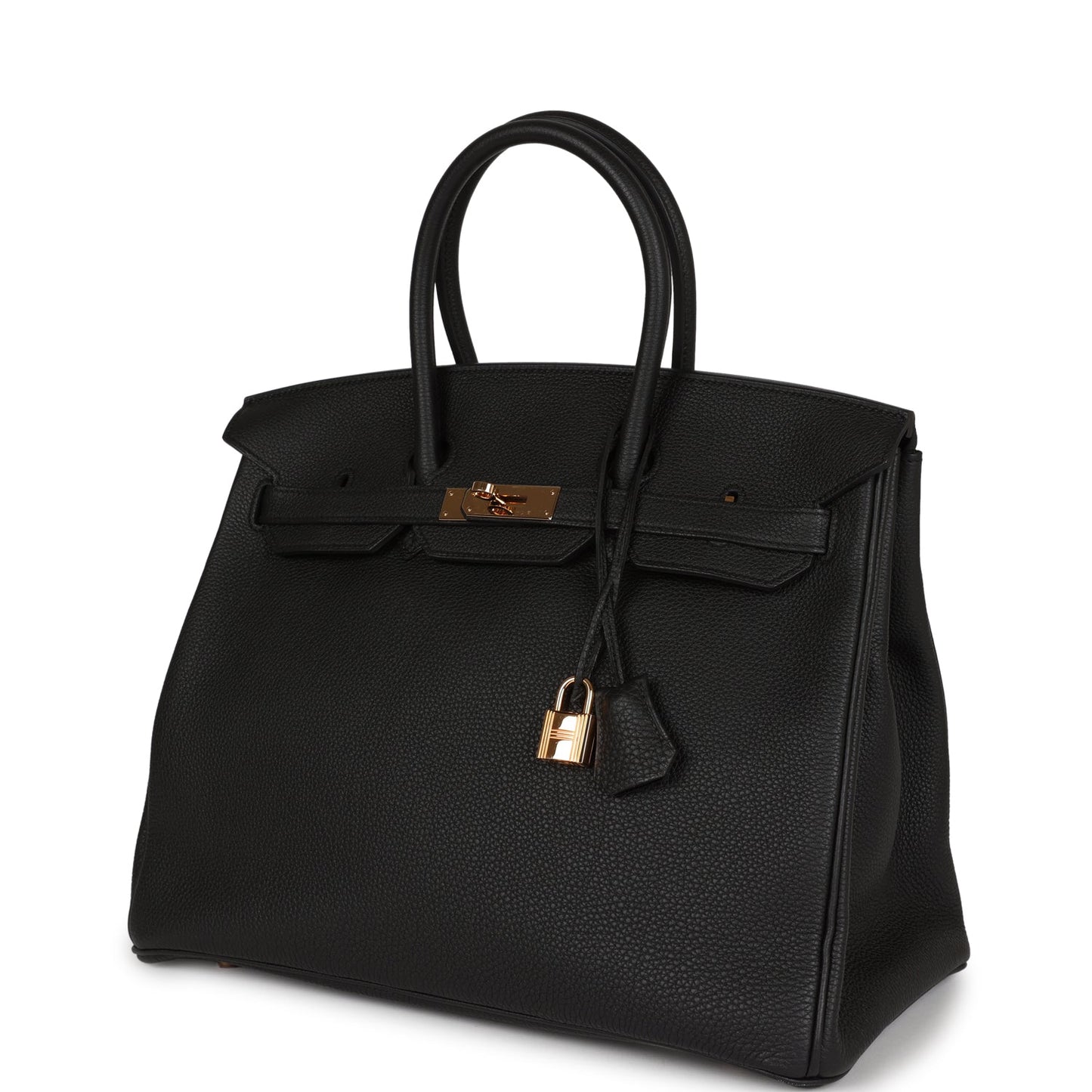 Top Quality Hermes Birkin 35 Black Togo Rose Gold Hardware