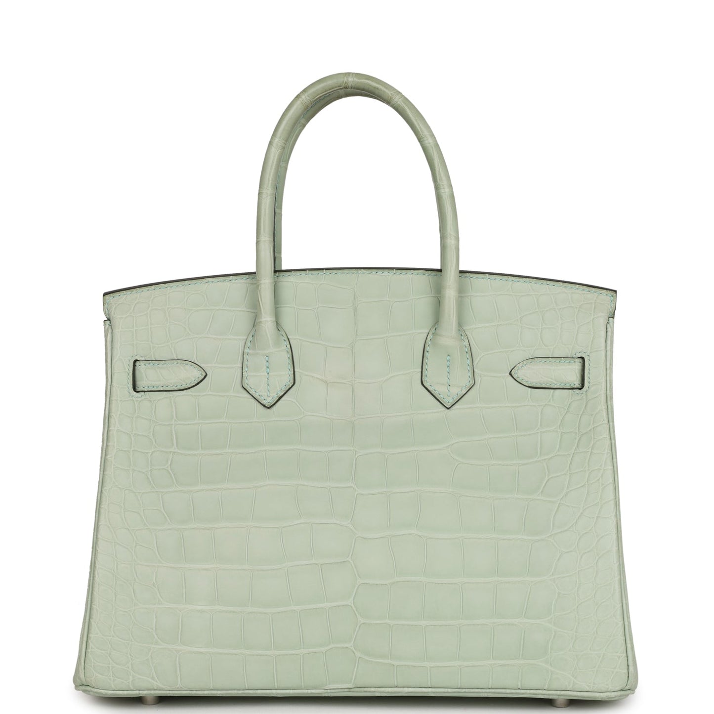 Top Quality Hermes Birkin 30 Vert D'Eau Matte Alligator Palladium Hardware