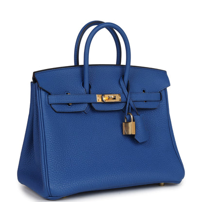 Hermes Birkin 25 Bleu France Togo Gold Hardware