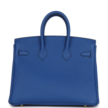 Hermes Birkin 25 Bleu France Togo Gold Hardware