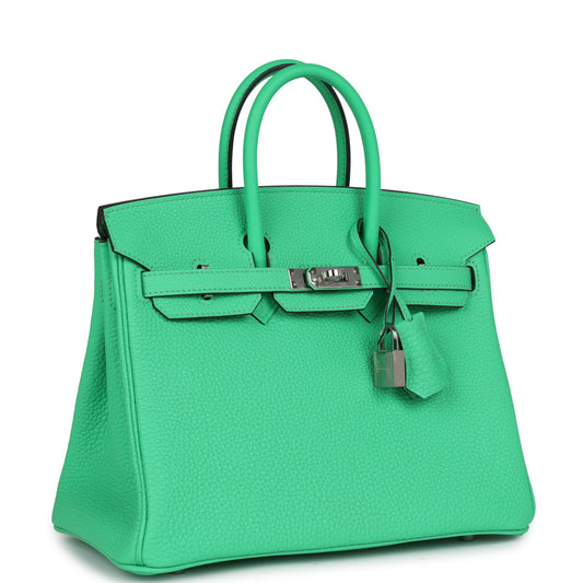 Hermes Birkin 25 Vert Comics Togo Palladium Hardware