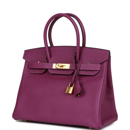 Hermes Birkin 30 Anemone Epsom Gold Hardware