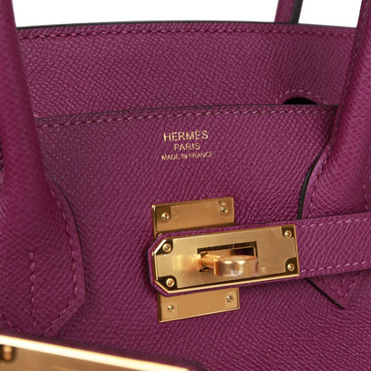 Hermes Birkin 30 Anemone Epsom Gold Hardware