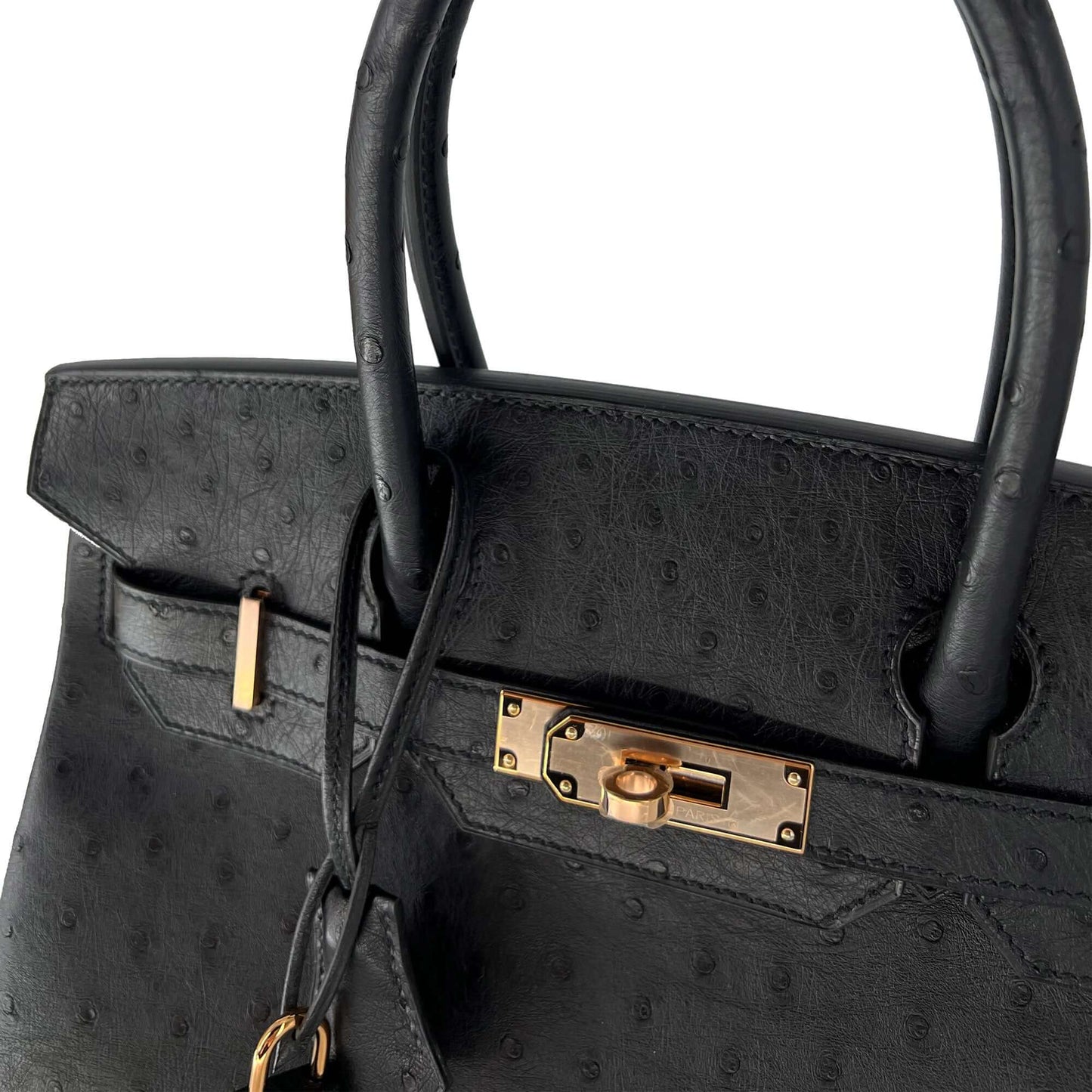 Top Quality Hermes Birkin Noir Designer Bag B30 RGHW