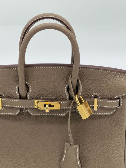 Hermes Birkin 25 Etoupe Togo Gold Hardware