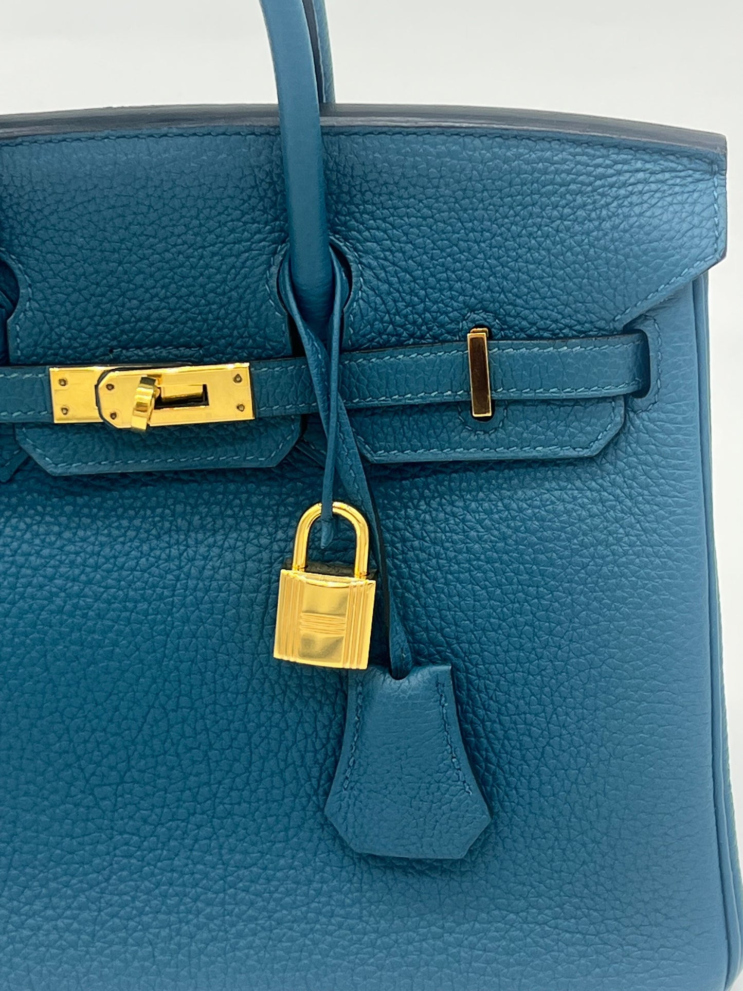 Hermes Birkin 25 Bleu Jean Togo Gold Hardware