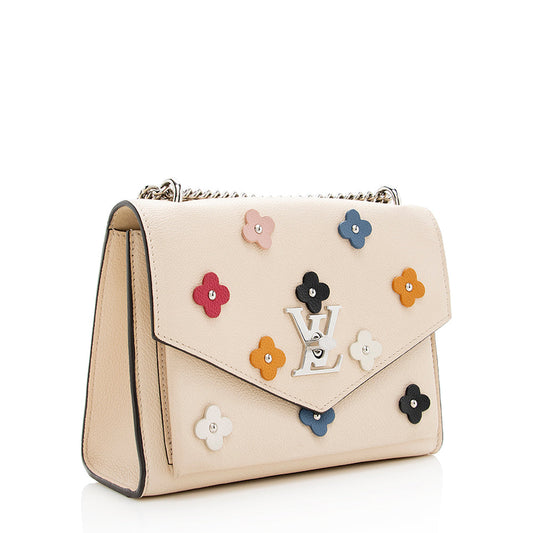 Louis Vuitton Calfskin MyLockMe Fleurs BB Shoulder Bag (18970)