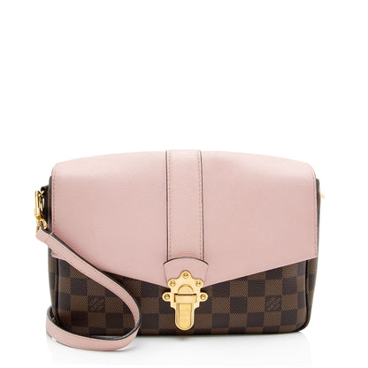 Louis Vuitton Damier Ebene Calfskin Clapton PM Shoulder Bag (XlUAPG)