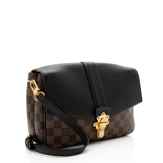 Louis Vuitton Damier Ebene Calfskin Clapton PM Shoulder Bag (1qRtRy)