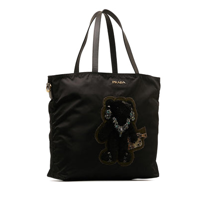 Prada Beijing Olympics Teddy Bear Tessuto Tote Bag ITCLxp