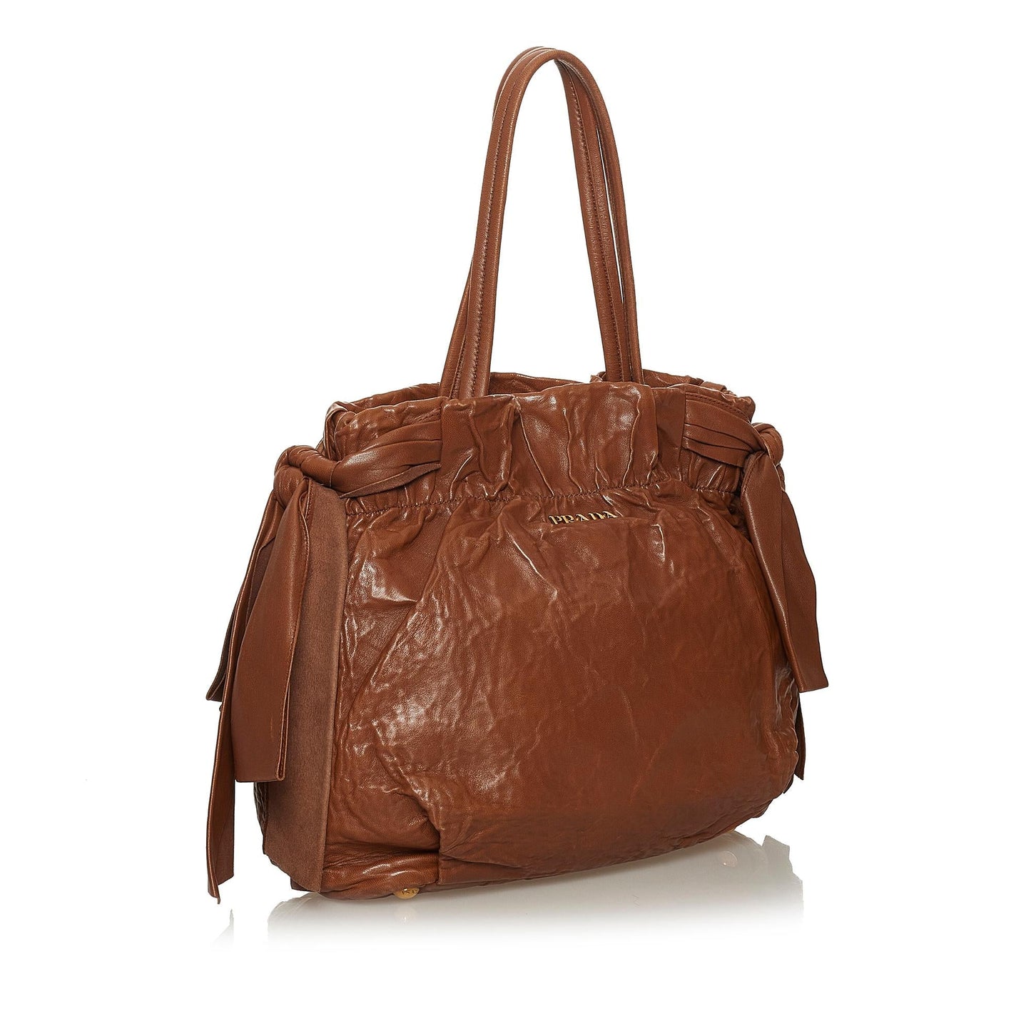 Prada Bow Nappa Leather Satchel 28742