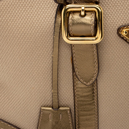 Prada Bowling Metallic Satchel 21637