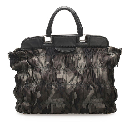 Prada Camouflage Gaufre Tessuto Tote Bag 22711