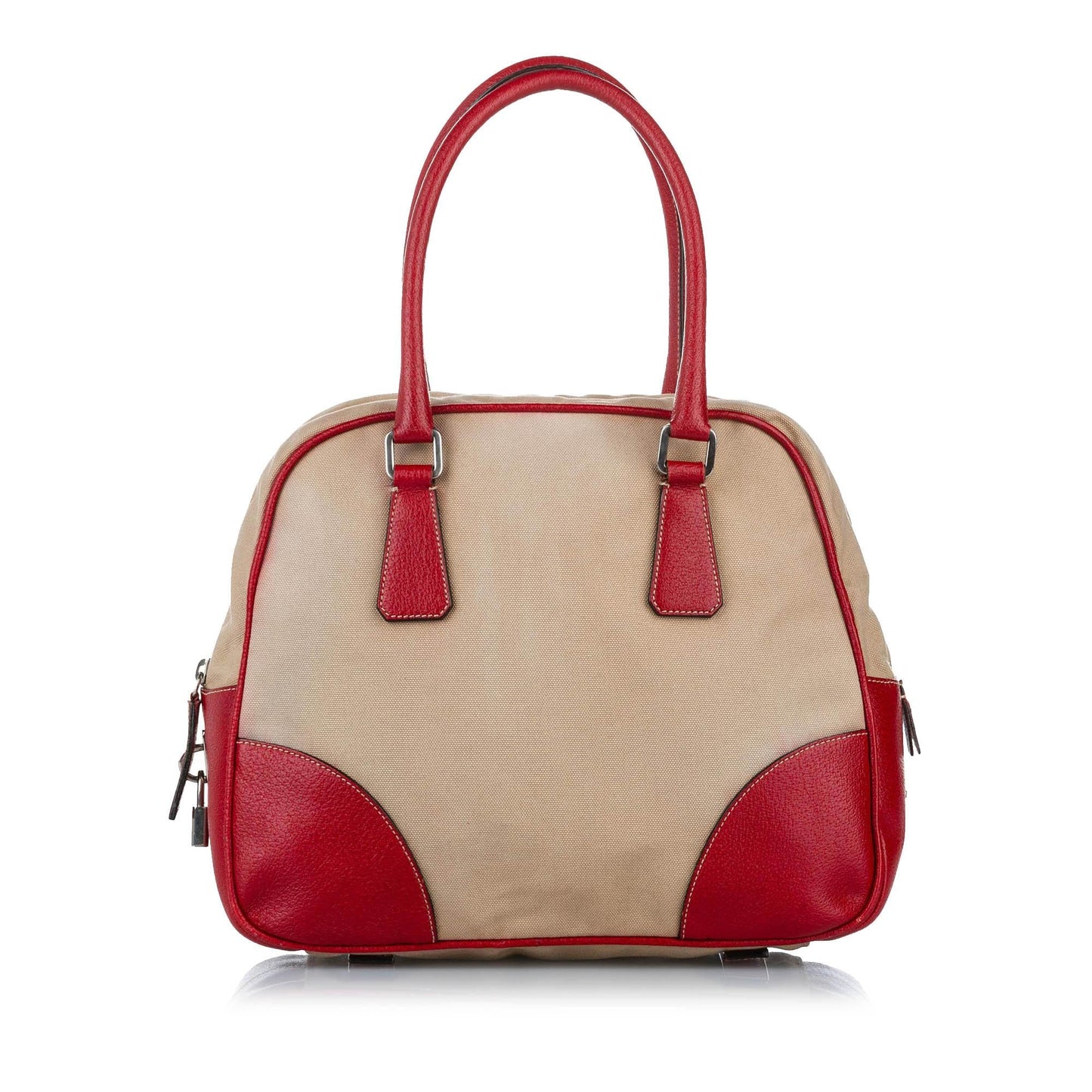 Prada Canapa Bauletto Canvas Handbag 32509