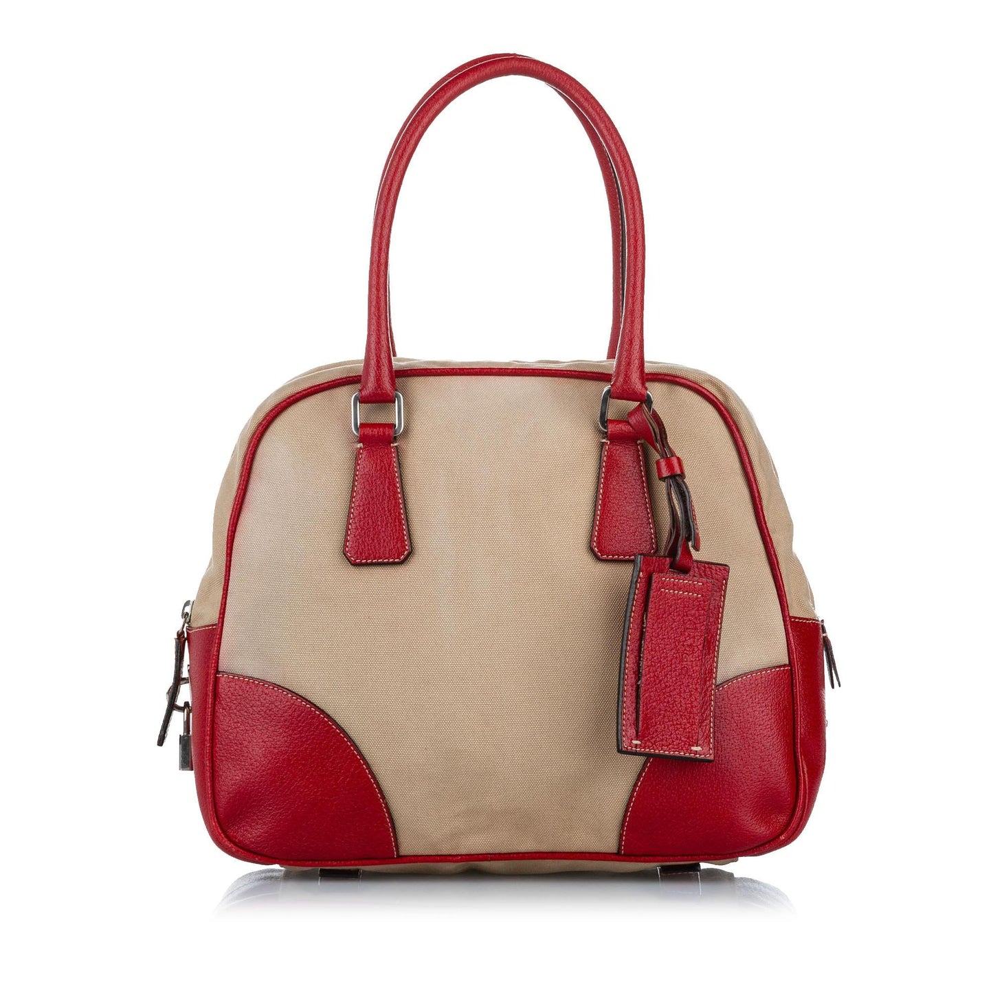 Prada Canapa Bauletto Canvas Handbag 32509