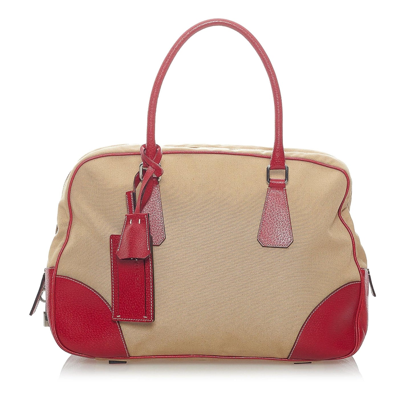 Prada Canapa Bauletto Canvas Tote Bag 33400