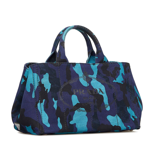 Prada Canapa Camouflage Satchel 4x7QcG